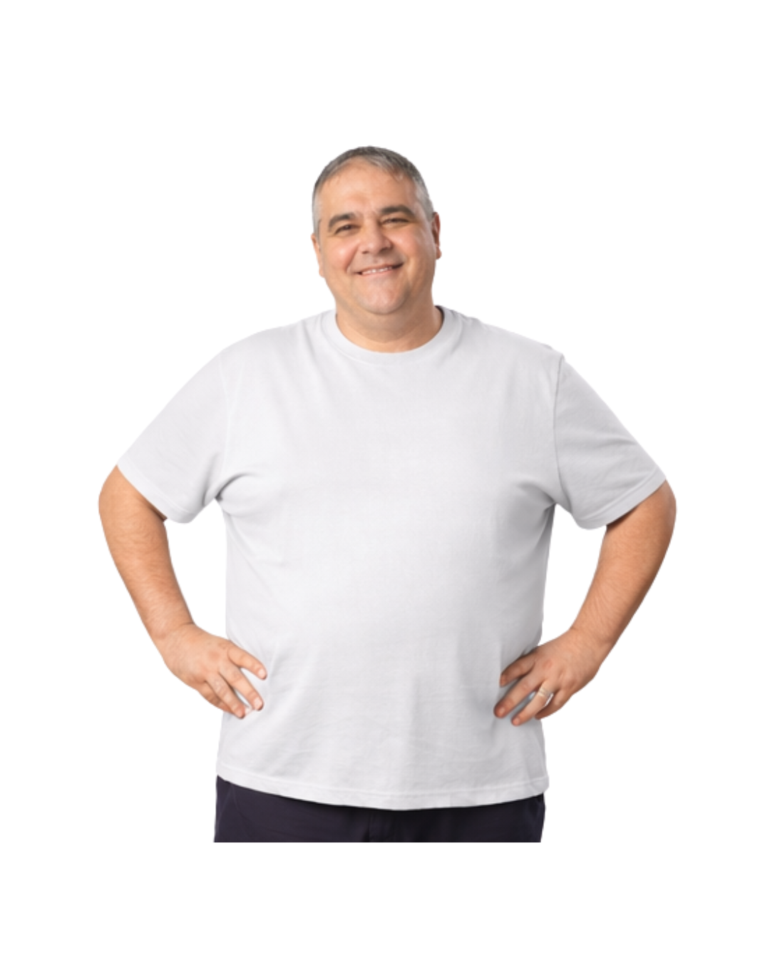 Polera Hombre 100% Algodón Blanca