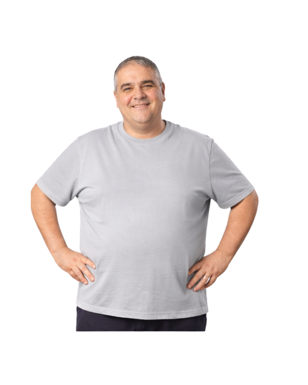 Polera Hombre 100% Algodón Gris