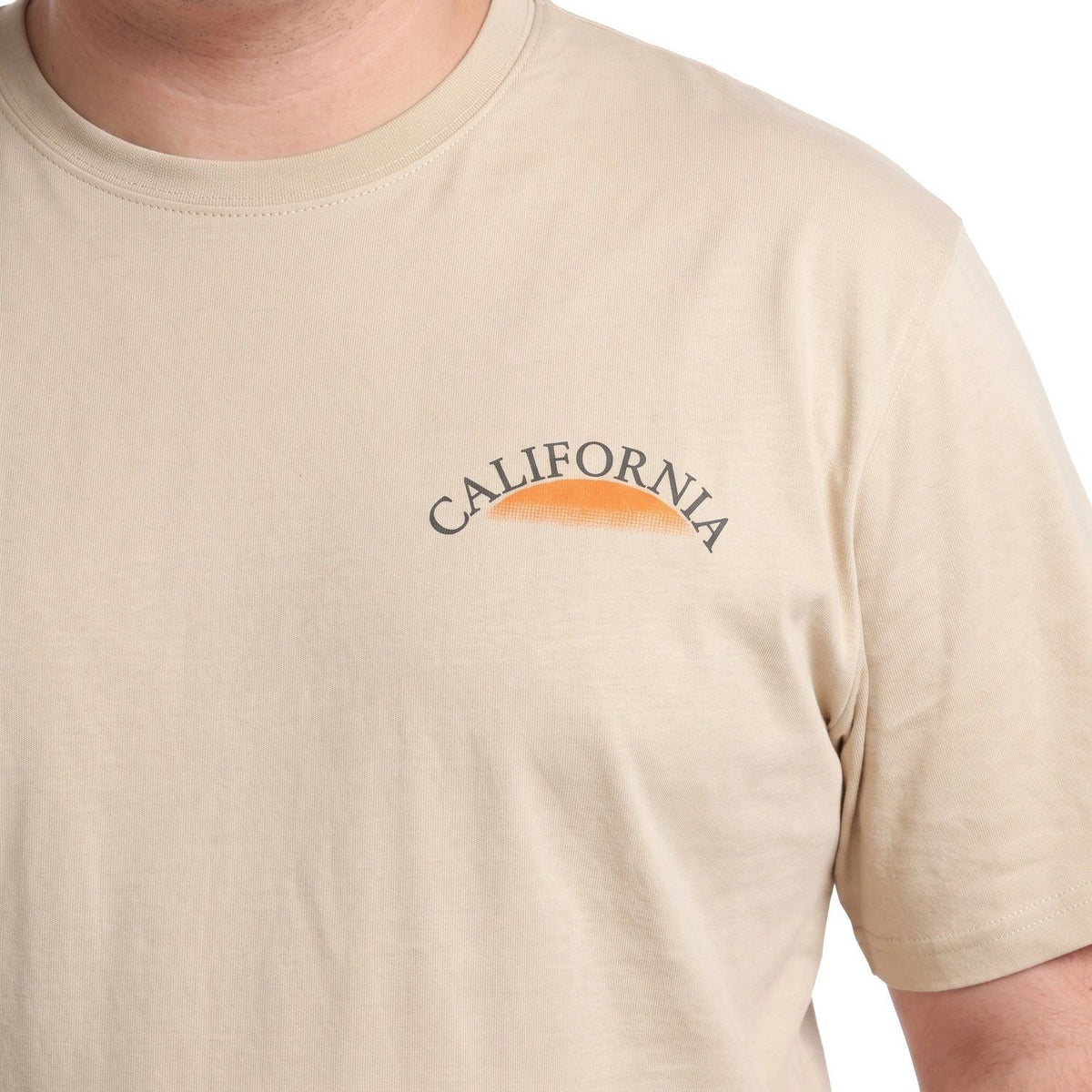 Polera Hombre Diseño Espalda Beige Claro