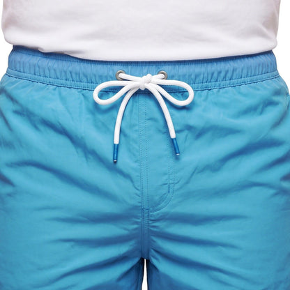 Traje de Baño Hombre Liso Celeste Medio KT
