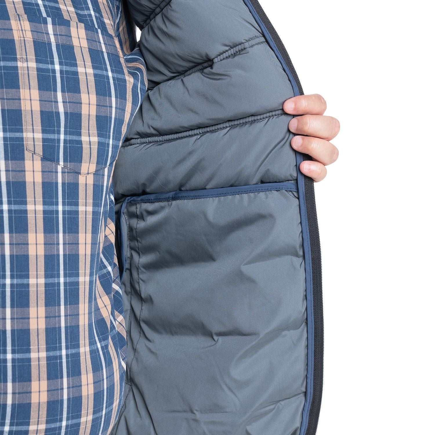 Parka Hombre Sin Mangas Acolchada con Gorro Negro