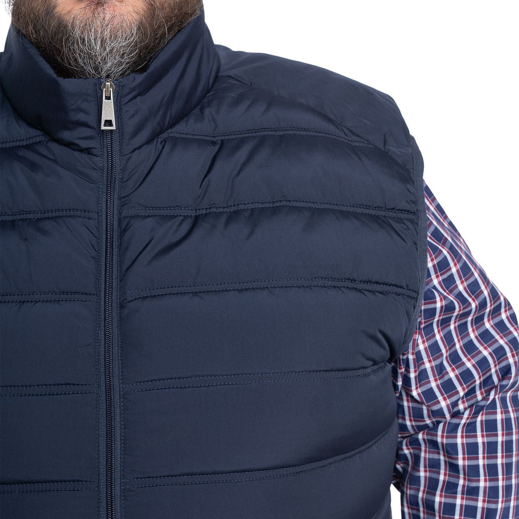 Parka Hombre Sin Mangas Acolchada con Gorro Azul Marino