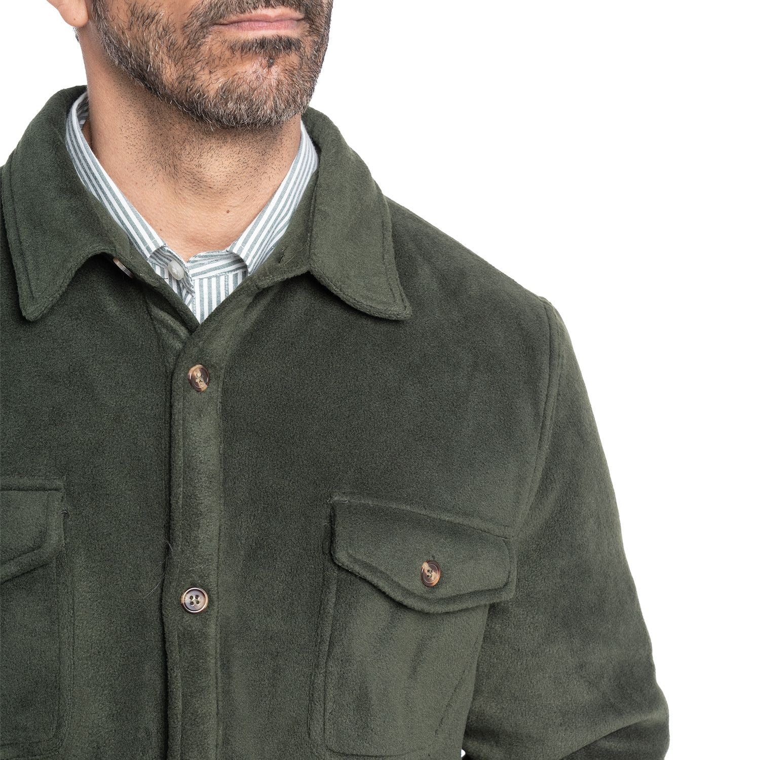 Chaqueta Hombre Micropolar Liviana y Abrigada  Regular Fit Verde
