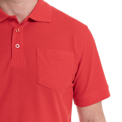 Polera Hombre Pique Lisa Rojo 180GR