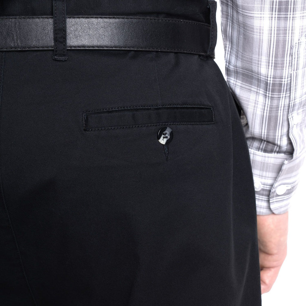 Pantalon Hombre Gabardina Slim Fit Negro