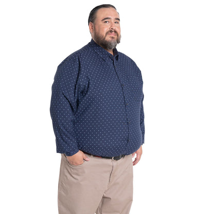 Camisa Hombre Manga larga Estampada Azul Marino Regular Fit KT - Sensez