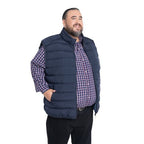 Parka Hombre Sin Mangas Acolchada con Gorro Azul Marino
