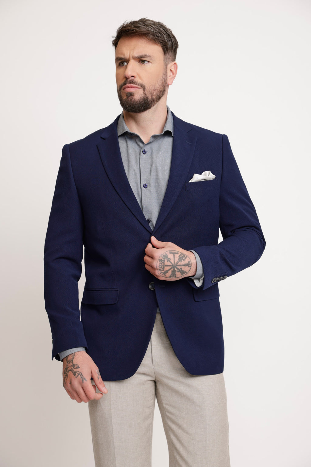 Blazer Hombre Colche Azul Marino