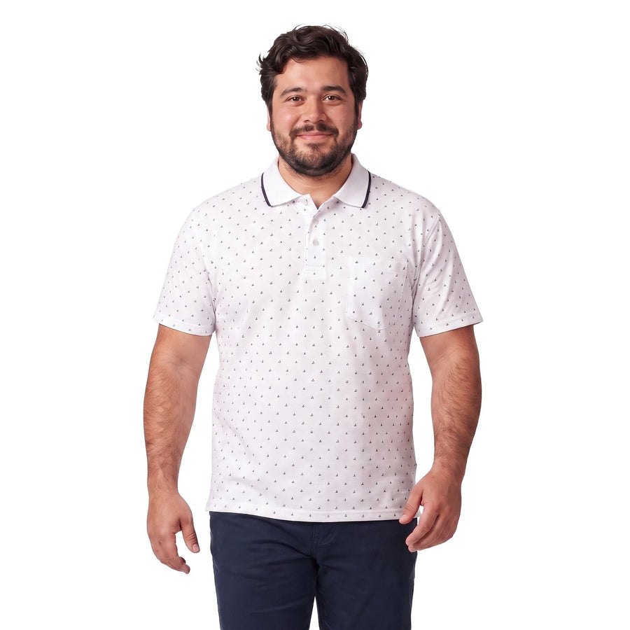 Polera Hombre Full Diseño Blanco