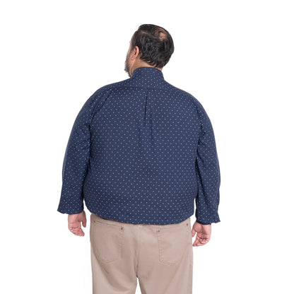Camisa Hombre Manga larga Estampada Azul Marino Regular Fit KT - Sensez