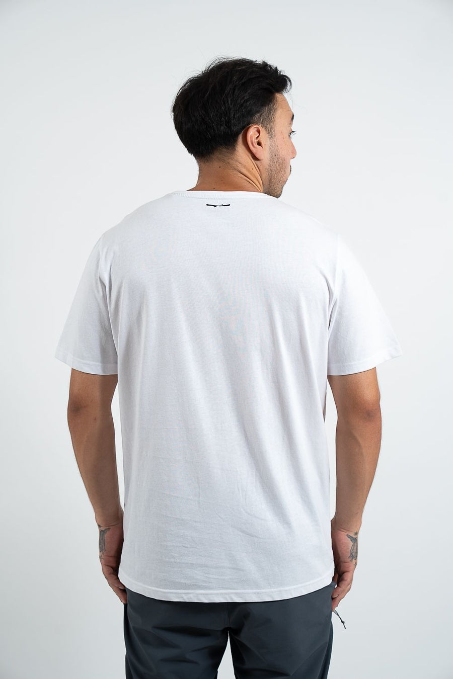Polera Hombre Manga Corta Mini Logo Algodon Organico