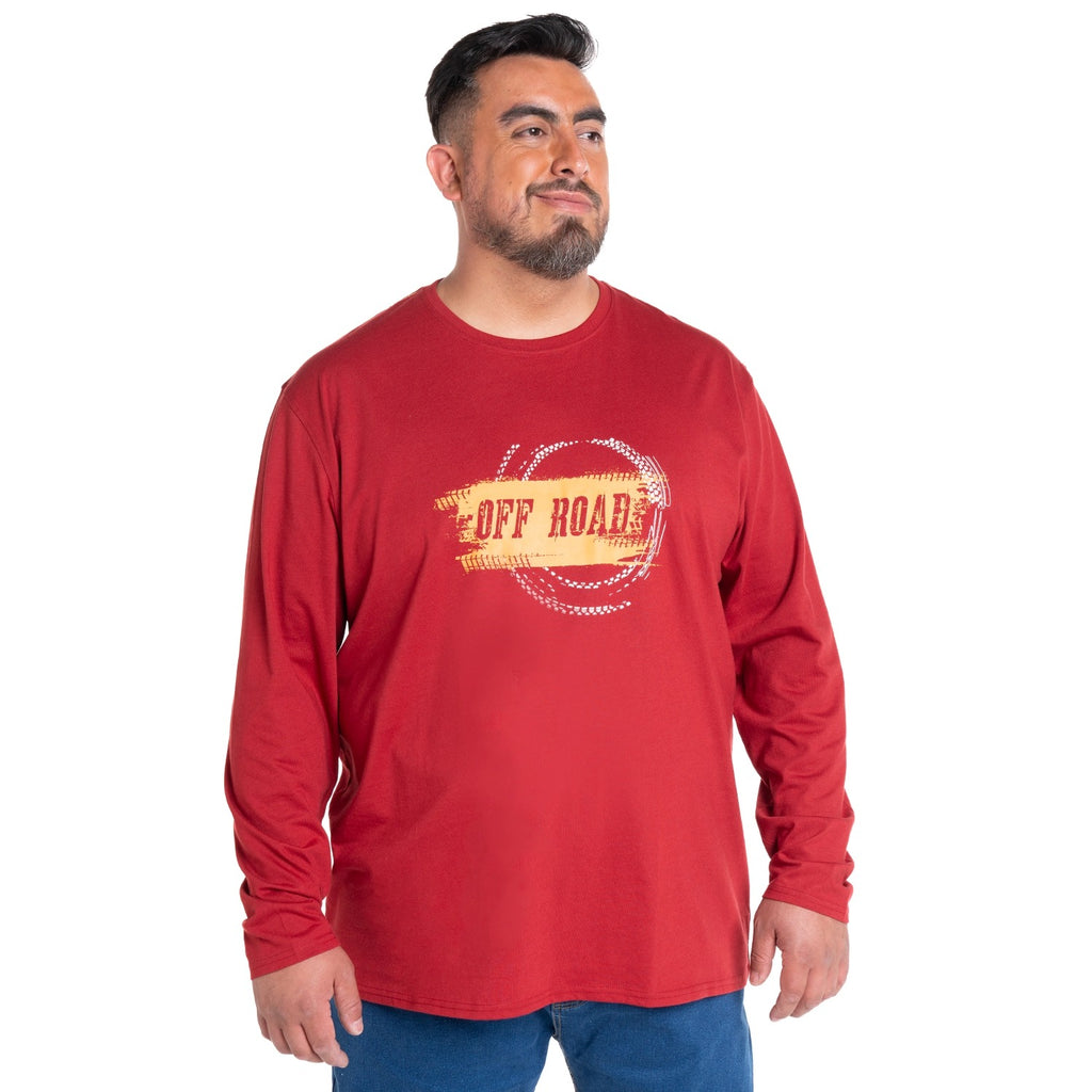 Polera Hombre Manga Larga Jersey Tokio Azul con Diseño