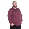 Polera Hombre Jersey Pique Manga Larga Cuello Polo Vino