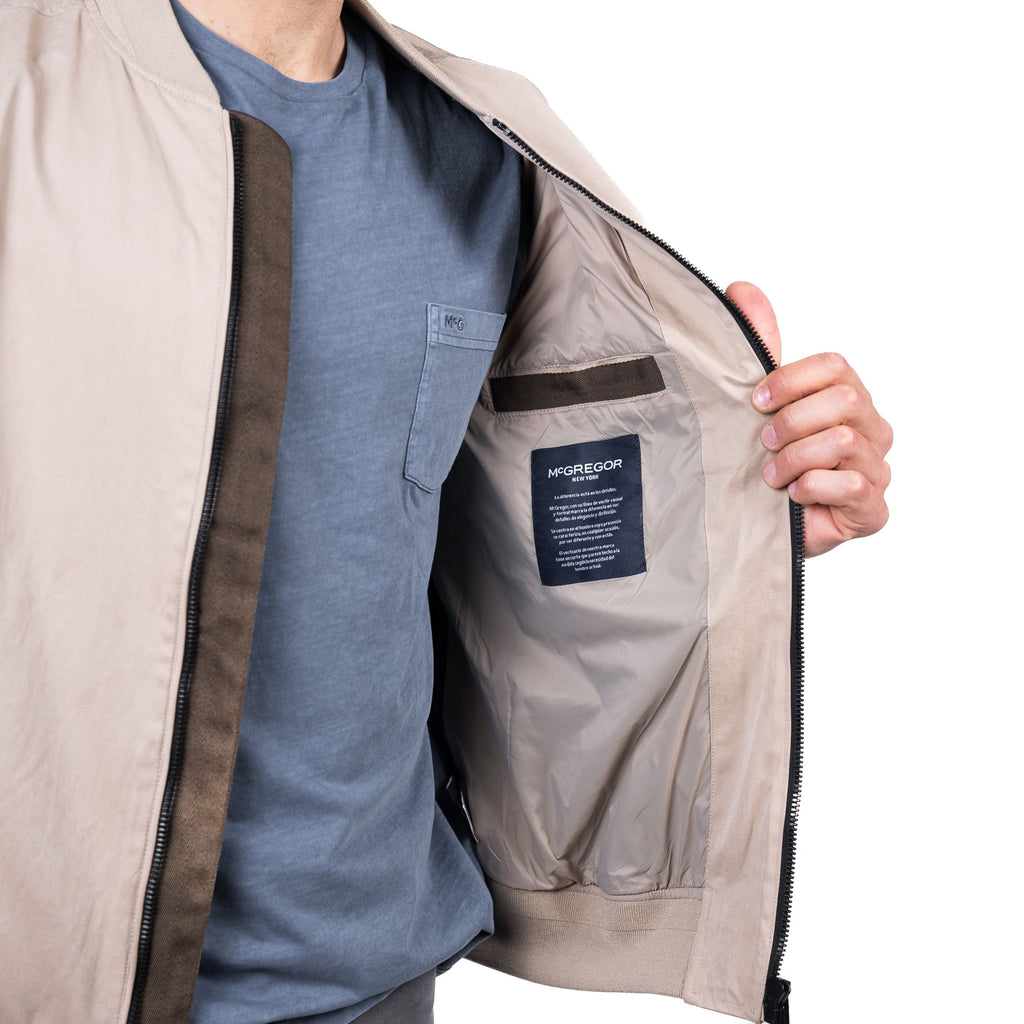 Chaqueta Hombre Bomber Khaki