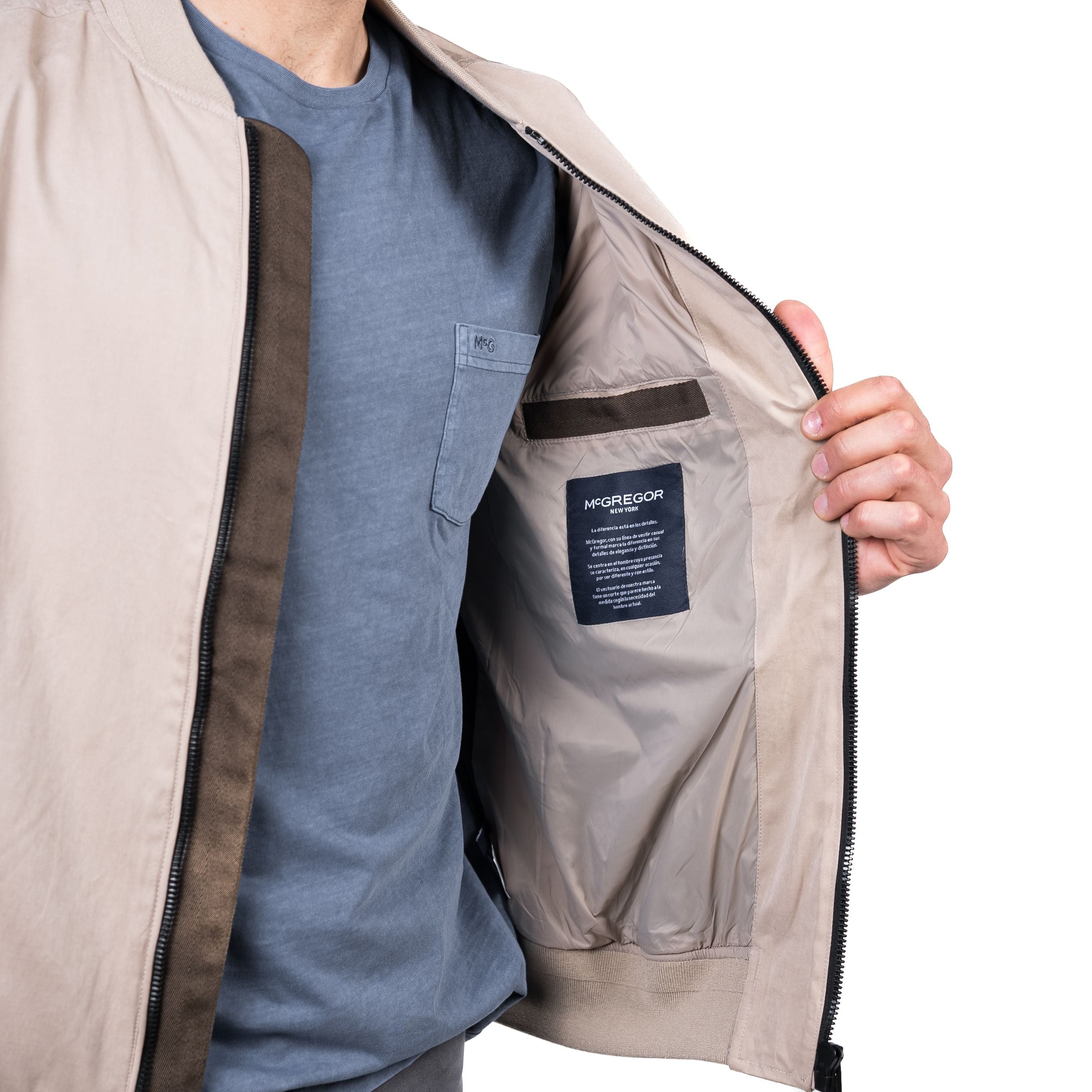 Chaqueta Hombre Bomber Khaki