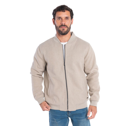 Chaqueta Bomber Hombre Look Lana Acolchada