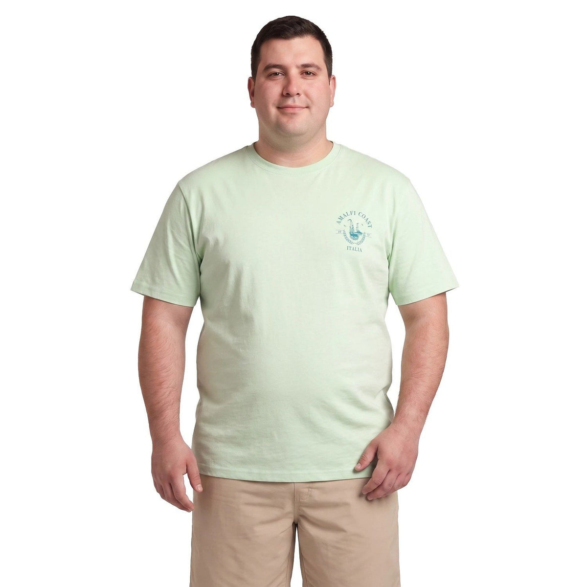 Polera Hombre Diseño Logo Verde Agua