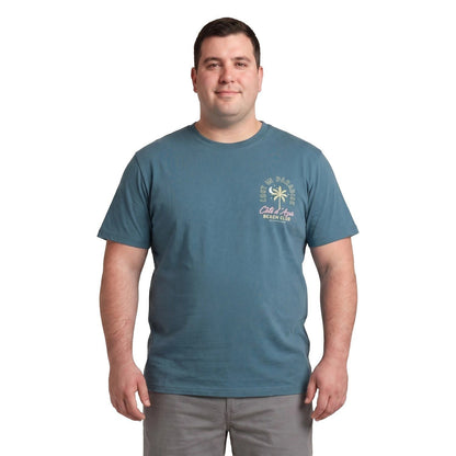 Polera Hombre Diseño Logo Azul Piedra