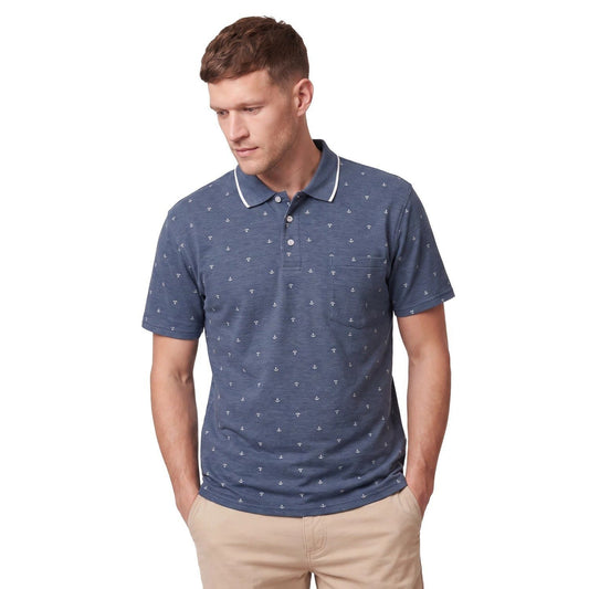 Polera Hombre Full Diseño Azul Piedra