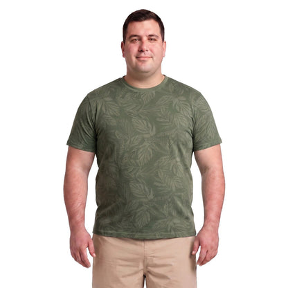 Polera Hombre Full Estampado Verde Claro
