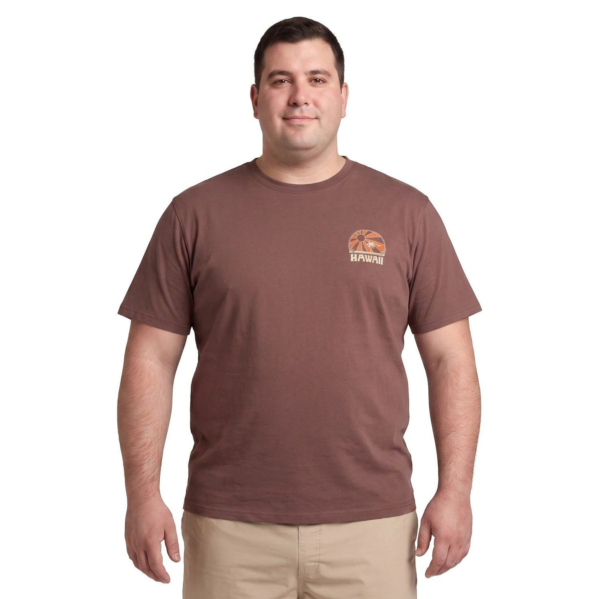 Polera Hombre Diseño Espalda Rosado Claro