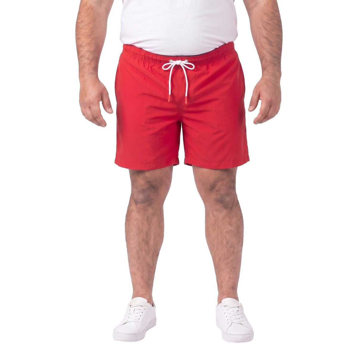 Traje de Baño Hombre Liso Rojo