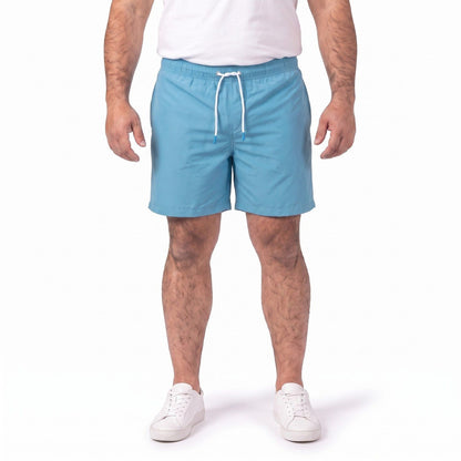 Traje de Baño Hombre Liso Celeste Medio KT