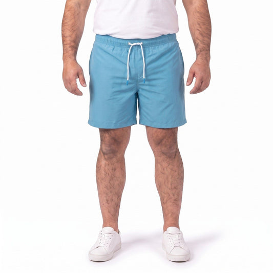 Traje de Baño Hombre Liso Celeste Medio KT