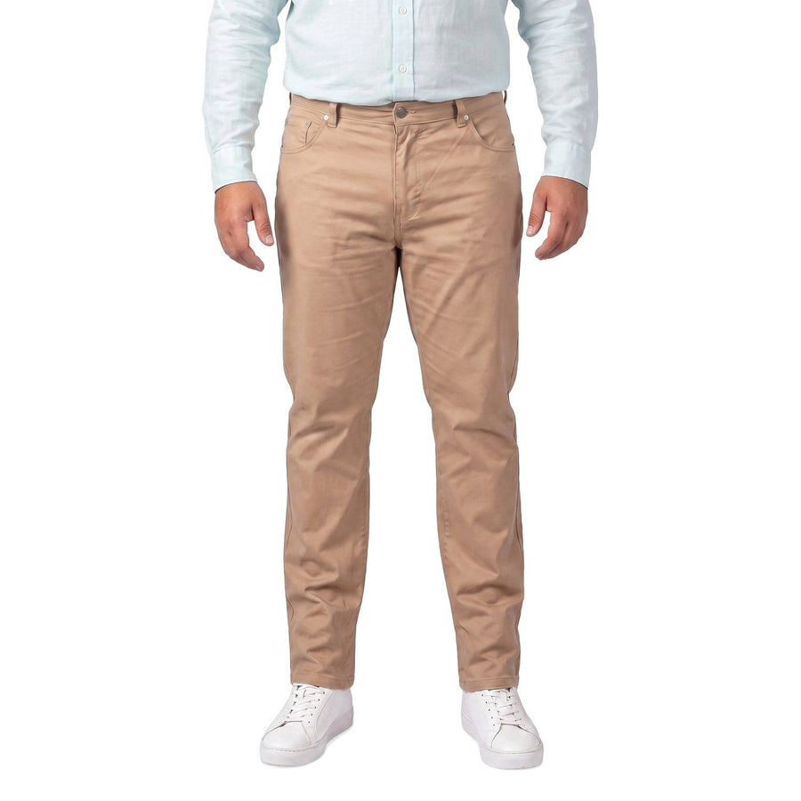 Pantalón Hombre 5 bolsillos Spandex Regular Fit Beige