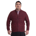 Sweater Hombre Full Cierre Rojo Oscuro Melange