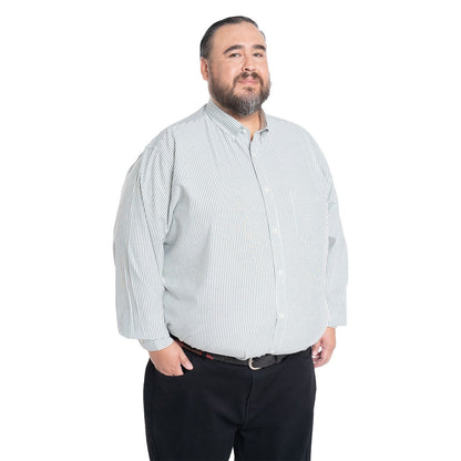 Camisa Hombre Manga Larga Oxford Rayas Verde Regular Fit - Sensez