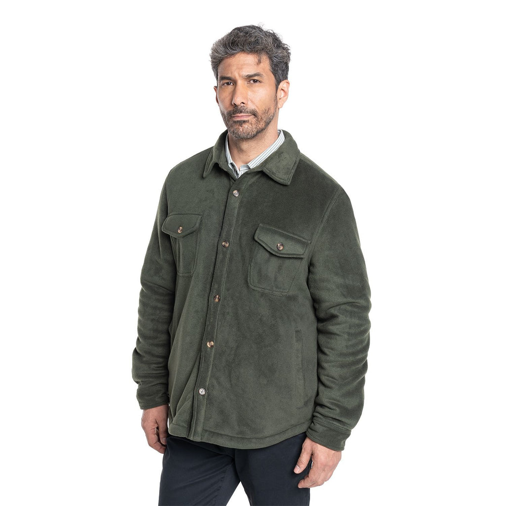 Chaqueta Hombre Micropolar Liviana y Abrigada  Regular Fit Verde