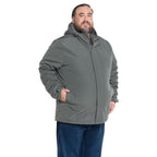 Chaqueta Hombre Larga Verde Olivo Gorro Ajustable