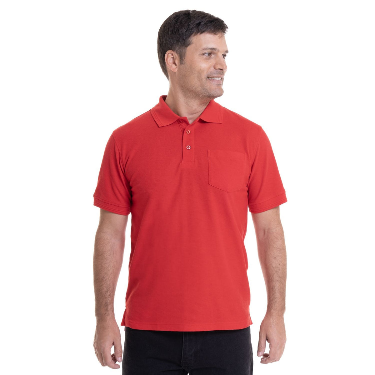 Polera Hombre Pique Lisa Rojo 180GR