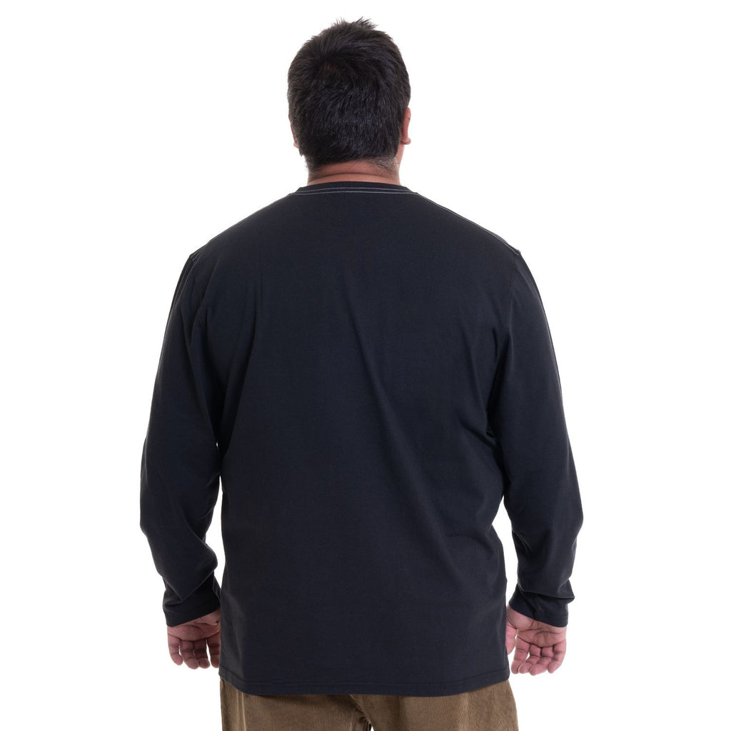 Polera Hombre Jersey Manga Larga Negra con Diseño Luna