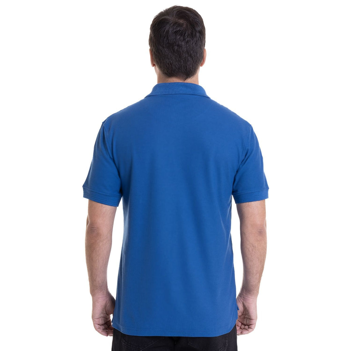Polera Hombre Pique Lisa Azul 180GR