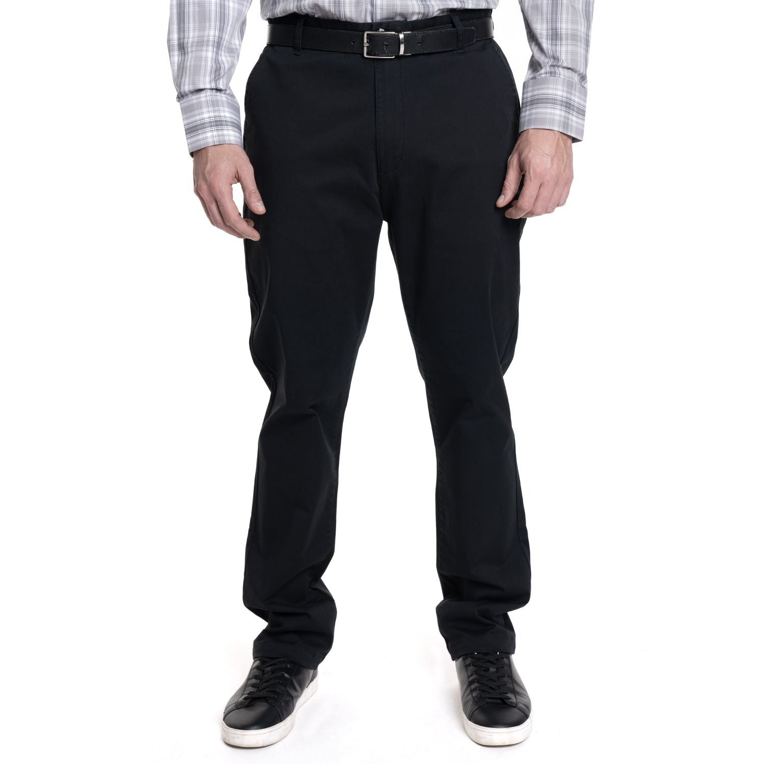 Pantalon Hombre Gabardina Slim Fit Negro