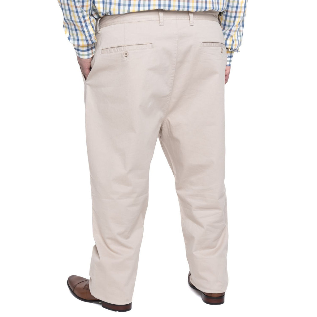 Pantalon Hombre Gabardina Slim Fit Beige Claro