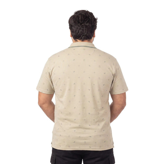 Polera Hombre Full Diseño Beige Claro