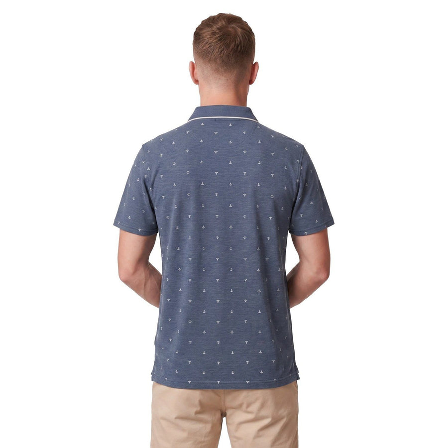 Polera Hombre Full Diseño Azul Piedra
