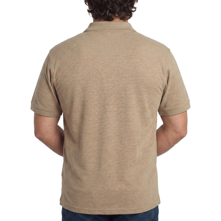 Polera Hombre Pique Melange Beige Medio