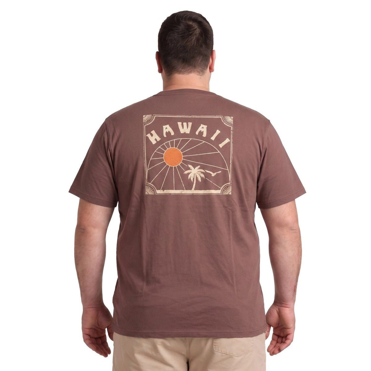 Polera Hombre Diseño Espalda Rosado Claro