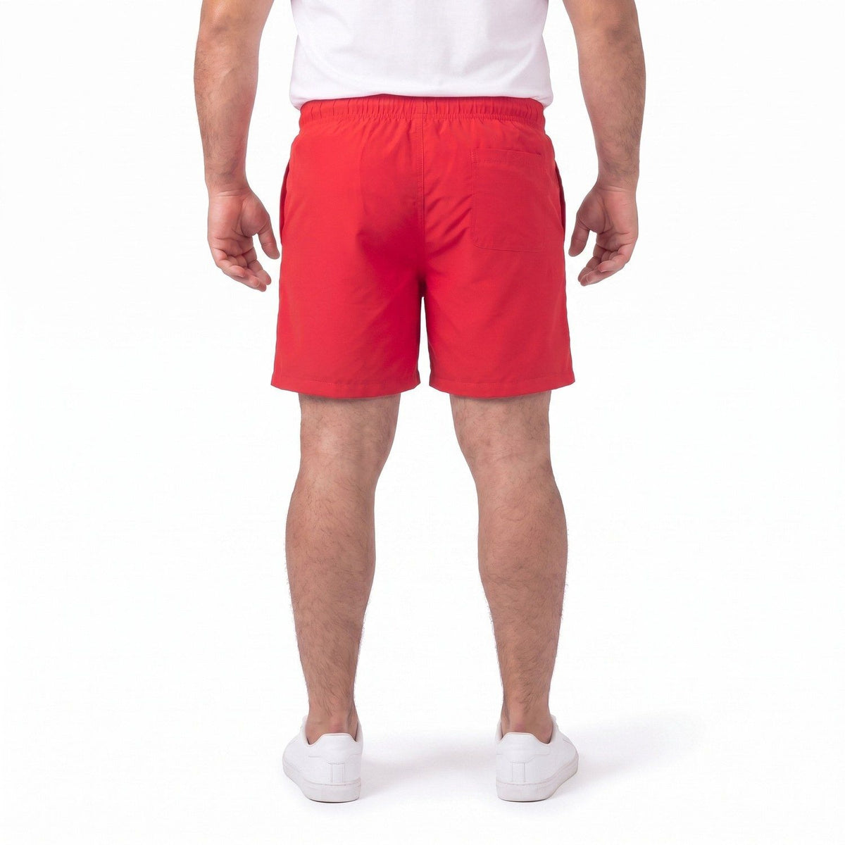 Traje de Baño Hombre Liso Rojo