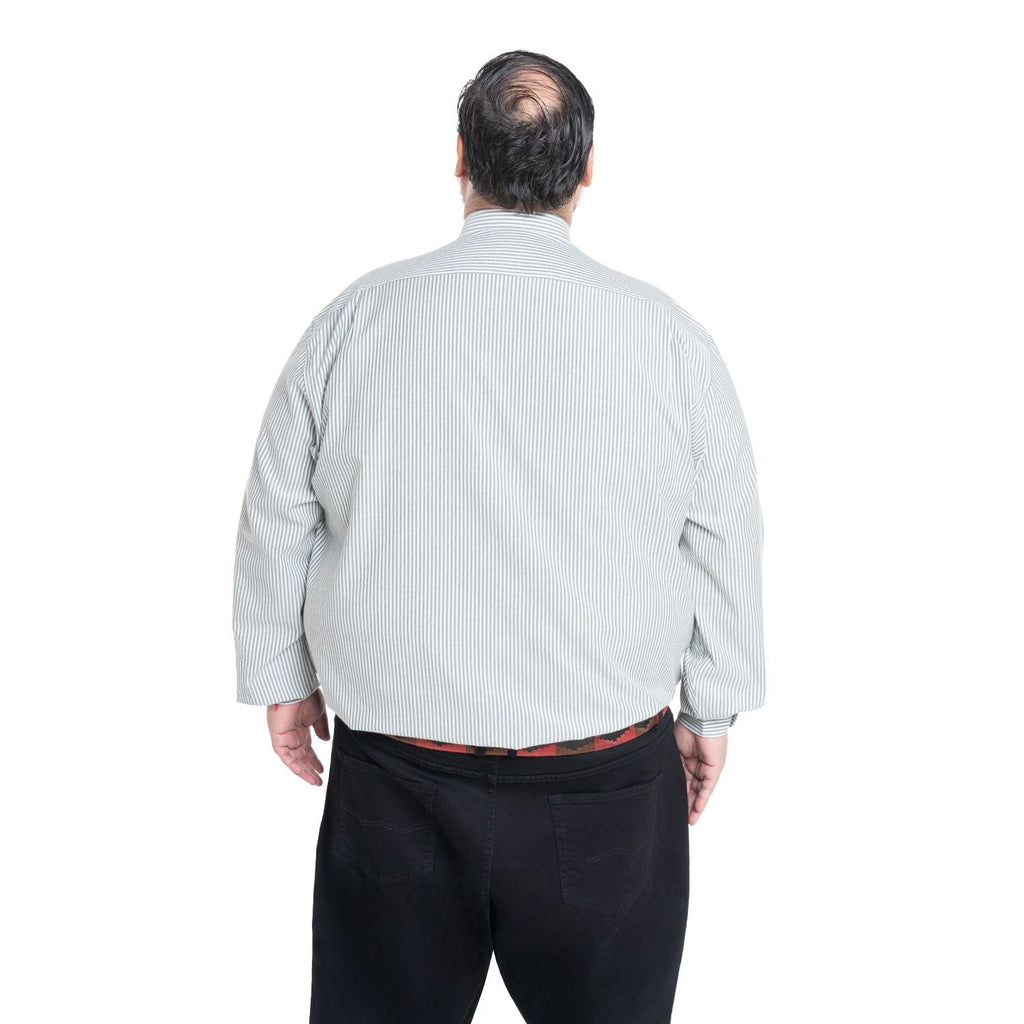 Camisa Hombre Manga Larga Oxford Rayas Verde Regular Fit