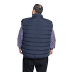 Parka Hombre Sin Mangas Acolchada con Gorro Azul Marino