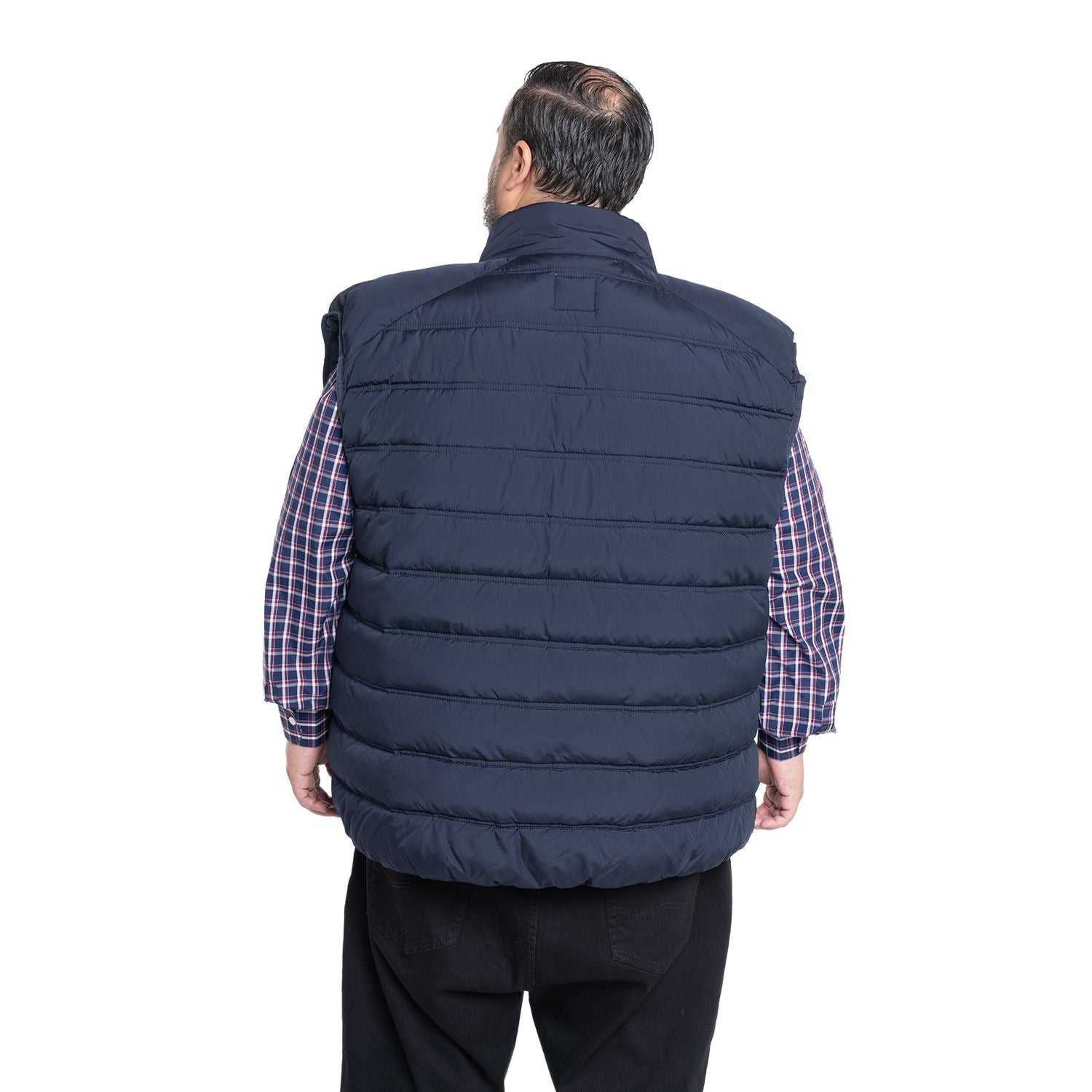 Parka Hombre Sin Mangas Acolchada con Gorro Azul Marino