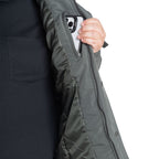 Chaqueta Hombre Larga Verde Olivo Gorro Ajustable