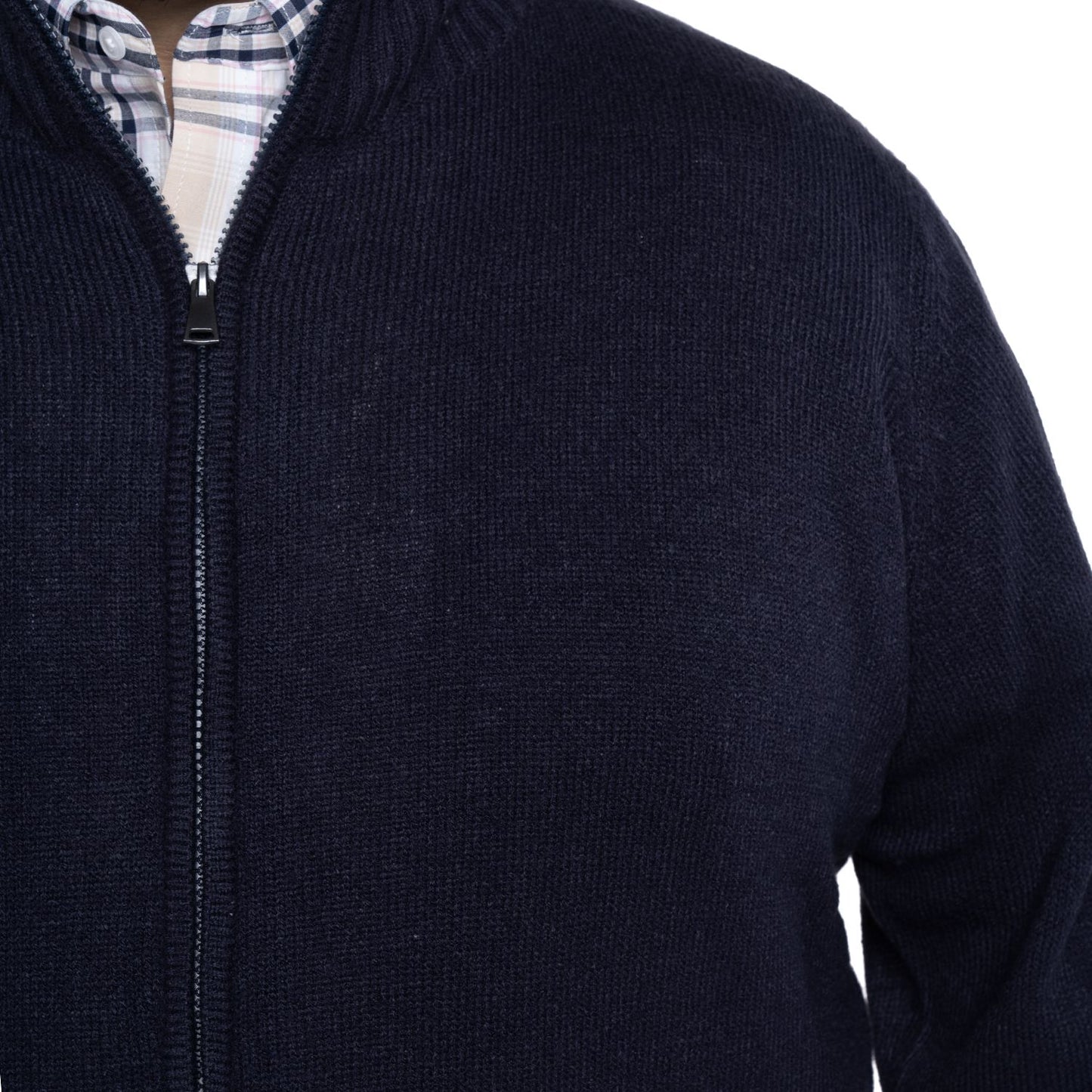 Sweater Hombre Cierre Completo Azul Marino - Sensez
