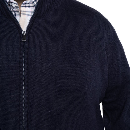 Sweater Hombre Cierre Completo Azul Marino - Sensez