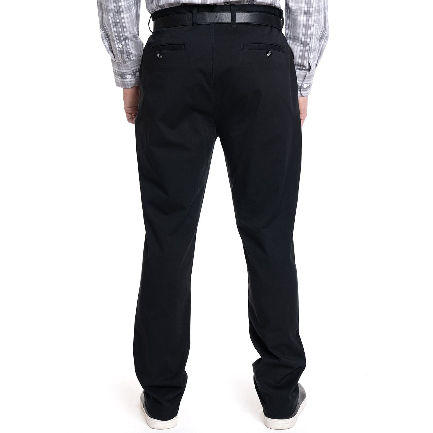 Pantalon Hombre Gabardina Slim Fit Negro